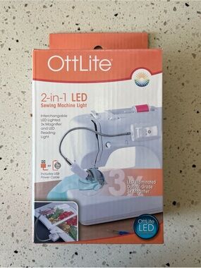 OttLite 2-in-1 LED Sewing Machine Light & Magnifier
